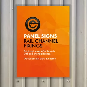 Panel Signs (with Rail Channel)