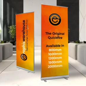 Roll Up & Pull Up Banner Stands - Reskins - Double Sided - 1000mm Wide - Easy Roll Twin (Budget)