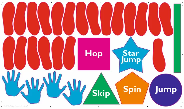 Sensory Stickers - Spin, Hop, Jump & Walk